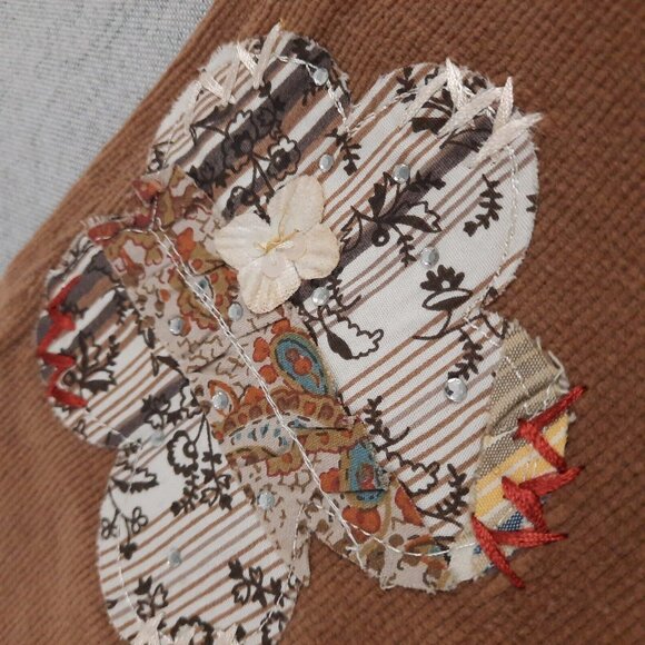 Little Mass Girls Outfit 6 Brown Corduroy Flare Pants & Top Y2K Boho - Picture 10 of 16